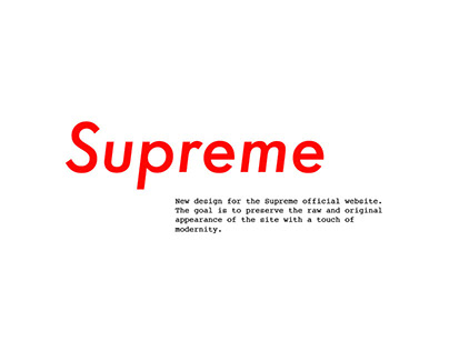 Supreme NY - New Web Design