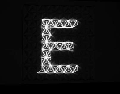 Fragmental - A projection mapping font