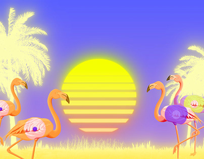 Glowing Flamingo