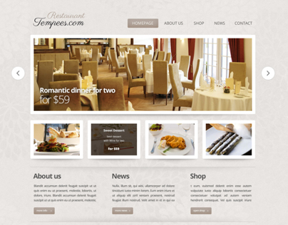 Restaurant design for Tempees.com Premium