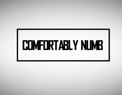 Comfortably Numb (typography)