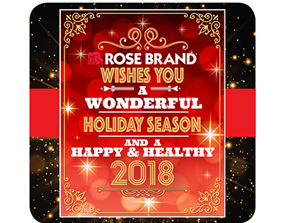 Rose Brand Square Cookie Tin 2018