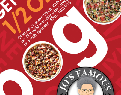 Magazine Ad for Jo's Famous Pizza