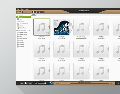 AcerCloud Music Photo UI Design @Acer
