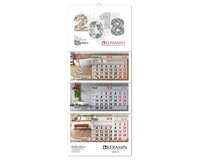 Tear-off calendar for ceramic tile manufacturer Keramin