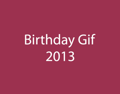 Birthday Gif 2013