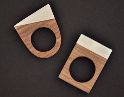 casual wooden rings