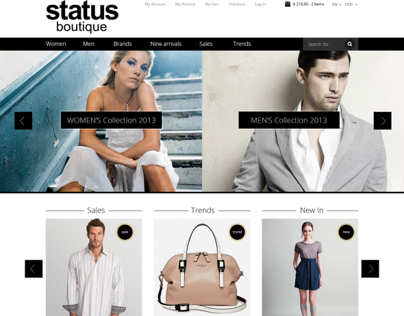 Status Boutique website concept
