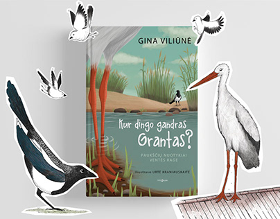 Children's book Gandras Grantas illustrations 2021