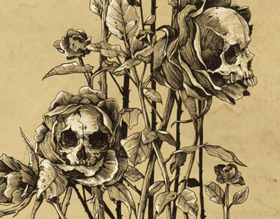 pollution - skull roses