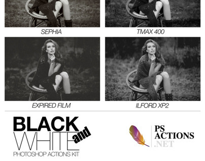 Black&White Photoshop Actions Pack