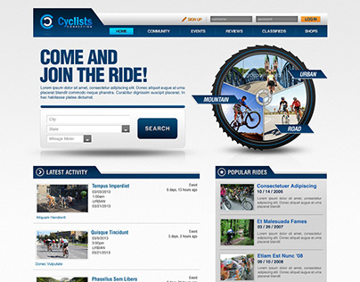 Web Design: Cyclists Connection