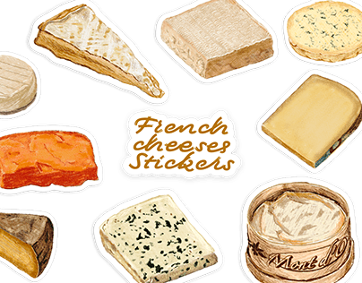 French Cheeses Stickers