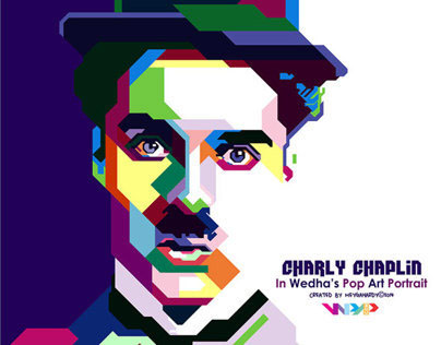Charly Chaplin in 45 Degrees WPAP