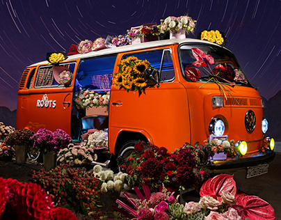 VW Bus flowers