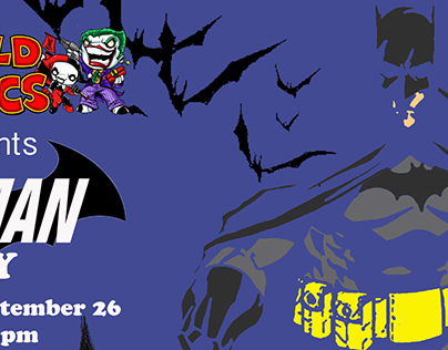world of comics batman day flyer