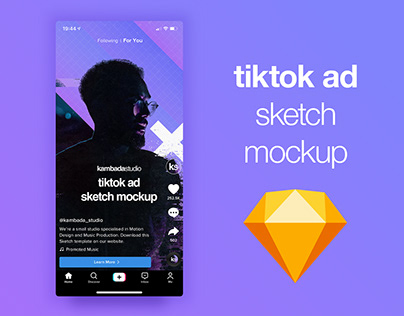 TikTok Profile Mockup (Sketch file)