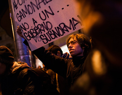 Second day of protests in support of Gamonal in Madrid