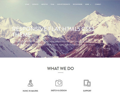 Mountain - One Page Parallax Html Template