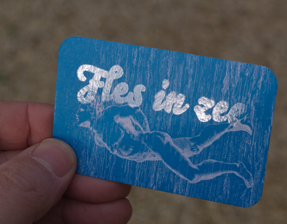 Business card Fles in zee