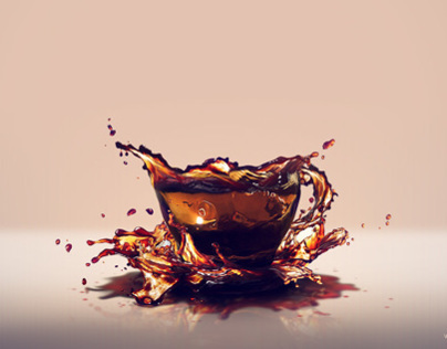 Tea cup splash