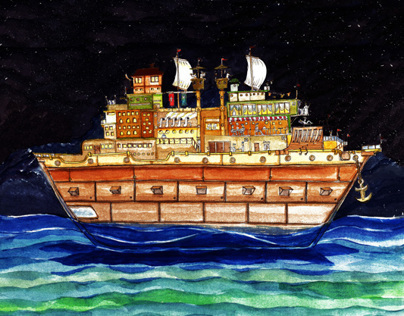 Hope Ship Book Cover Illustration