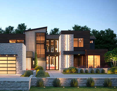 Shah Residence exterior visualization