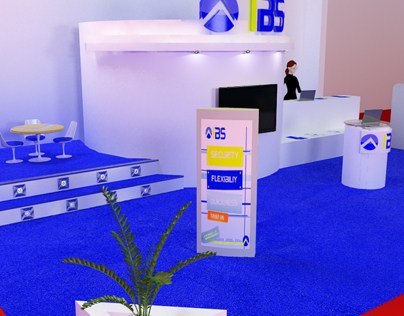 3D stand : internet banking services (virtual company)