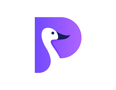 Letter P and Duck logomark (unused for sale)