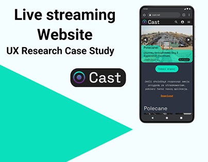 Strona Livestreaming UX Case Study + Prototyp