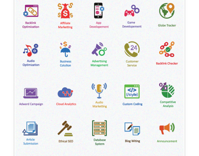 Flat Icons : SEO Icons - Web Marketing Icons | SEO