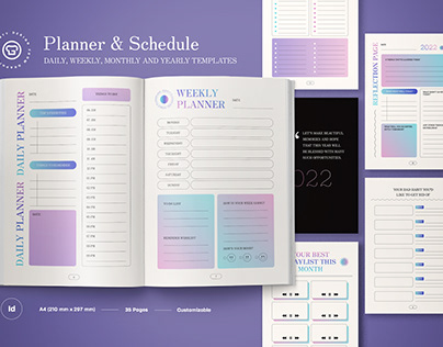 Aesthetic Yearly Planner Journal & Schedule