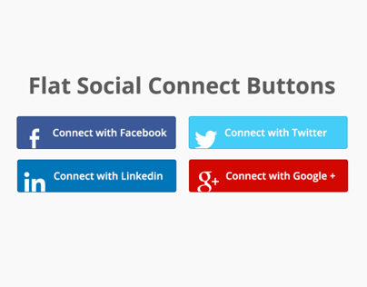 Flat Connect social buttons