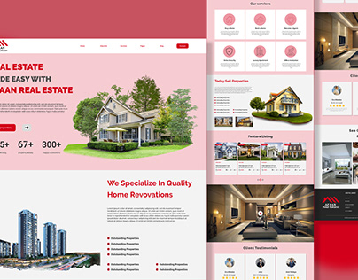 Real Estate Website Landing page design