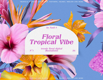 Floral Tropical Vibe ( FREE GRAPHIC )
