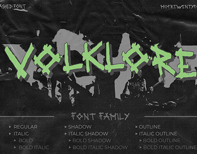 Free Font | Volklore - Edgy Trashed Font