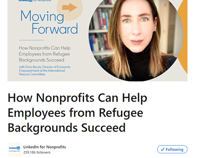 Project thumbnail - LinkedIn for Nonprofits - Moving Forward Newsletter