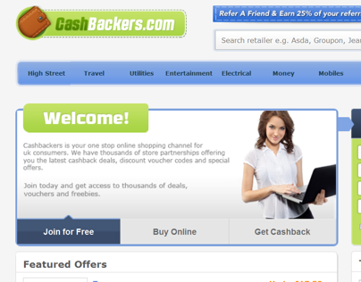 Cashback Website Design and Development