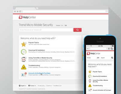 Product Help Center Web @Trend Micro