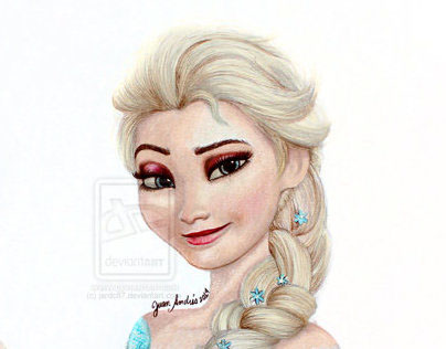 Drawing of Elsa from Frozen