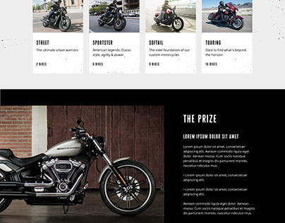 harley-davidson Take a test ride and win Landing Page