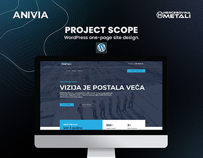WordPress one-page site design done by Anivia