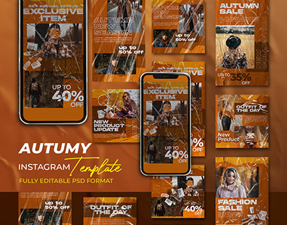 AUTUMY -Instagram Stories & Post Template Streetwear