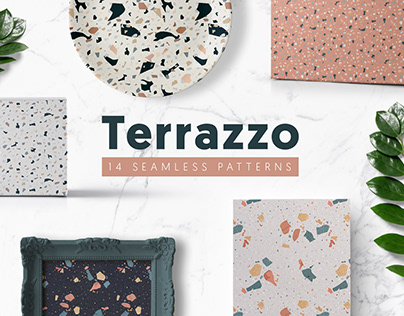Terrazzo Seamless Patterns Collection By: Woodhouse