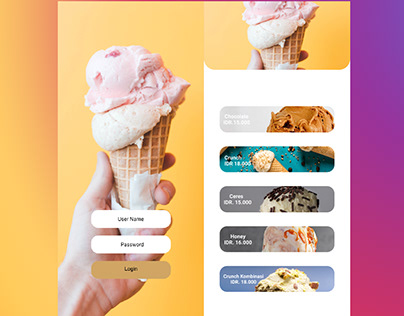 UI Design Ice Cream For iphone Pro 13