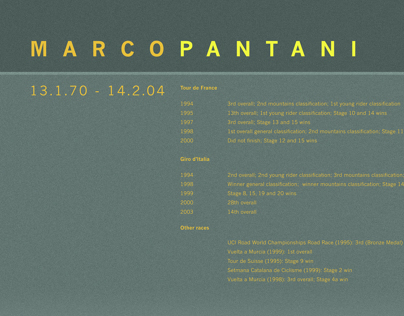 Marco Pantani Commemorative Poster