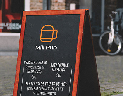 Mill Pub. Creating brand & corporate identity for pub