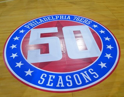 76ers 50 Seasons in Philadelphia Logo & Print Campaign