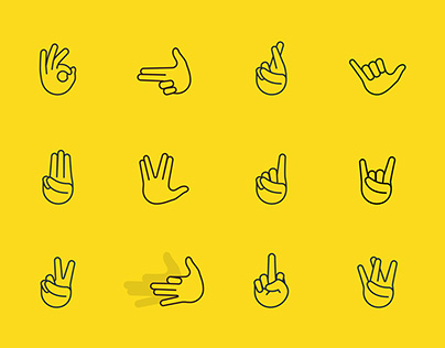 Hand Gesture Icons - The Noun Project