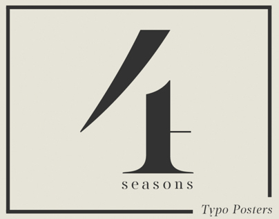 Four Seasons - Typographic Posters
